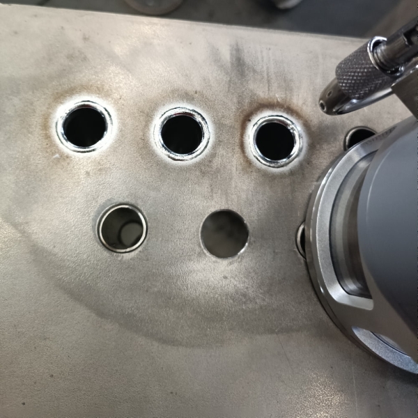 Titanium alloy tube sheet welding